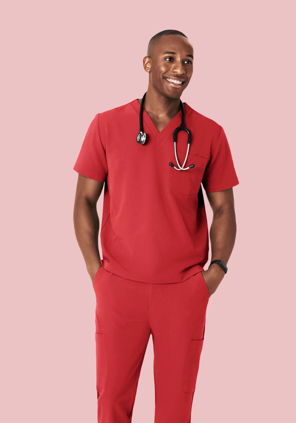 2 Cepli Scrub Üst — Kızılcık