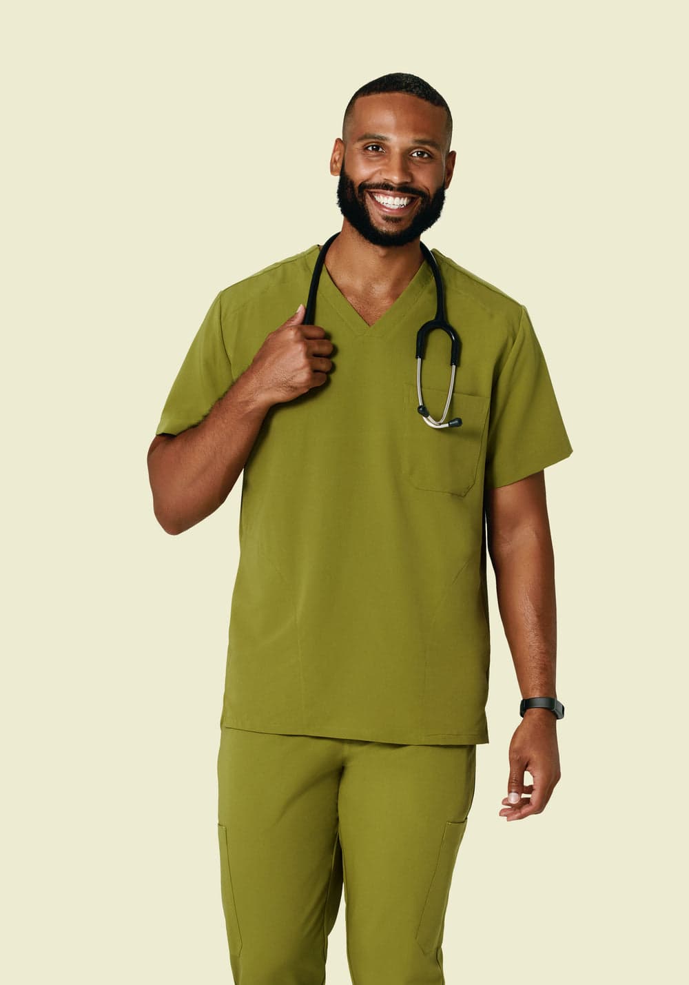 3 Cepli Scrub Üst — Avokado