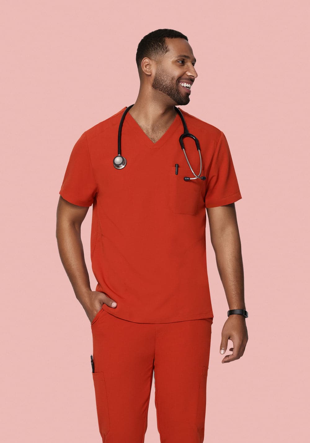 3 Cepli Scrub Üst — Pas Rengi