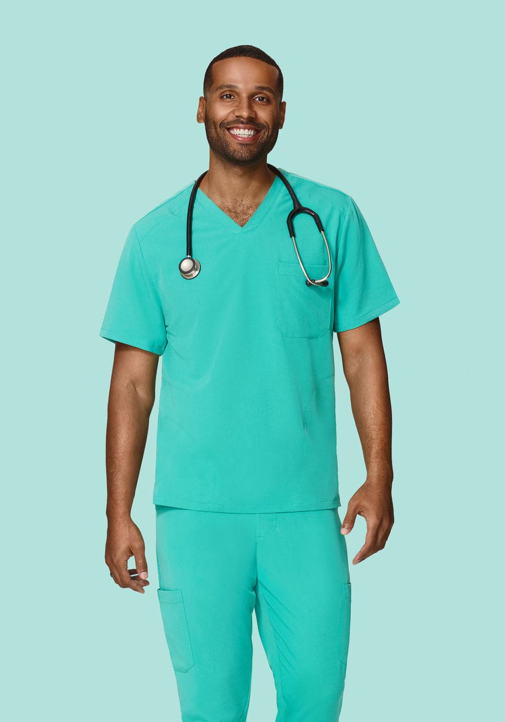 3 Cepli Scrub Üst — Cerrahi Yeşil