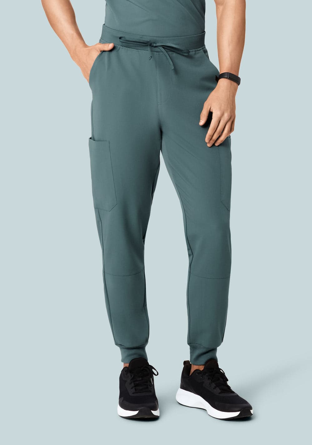 7 Cepli Jogger Scrub Pantolon — Fırtına Grisi