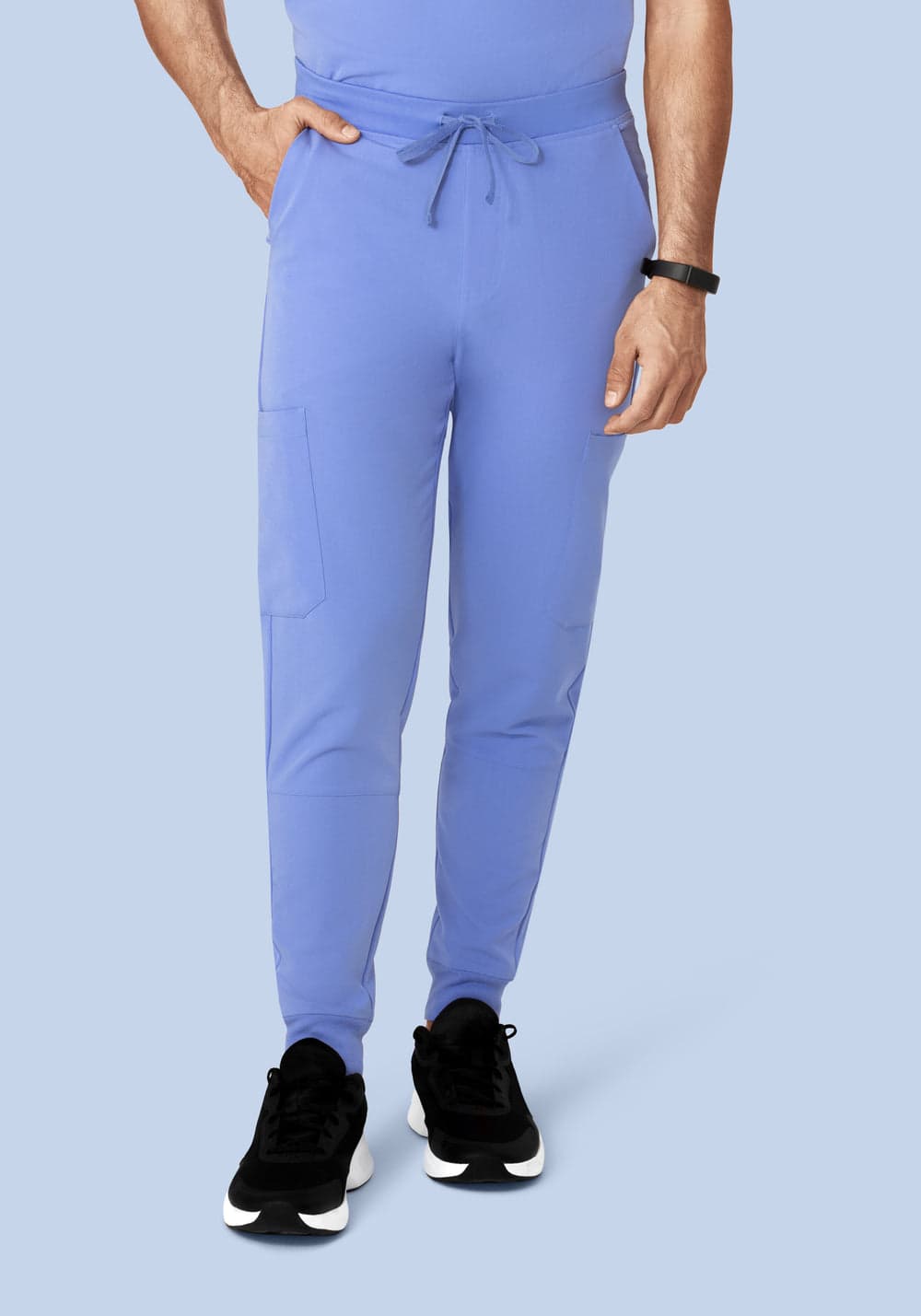 7 Cepli Jogger Scrub Pantolon — Fransız Mavisi