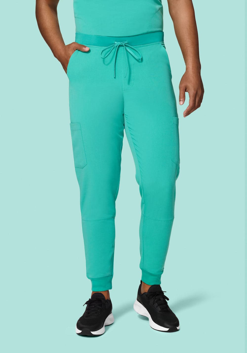 7 Cepli Jogger Scrub Pantolon — Cerrahi Yeşil