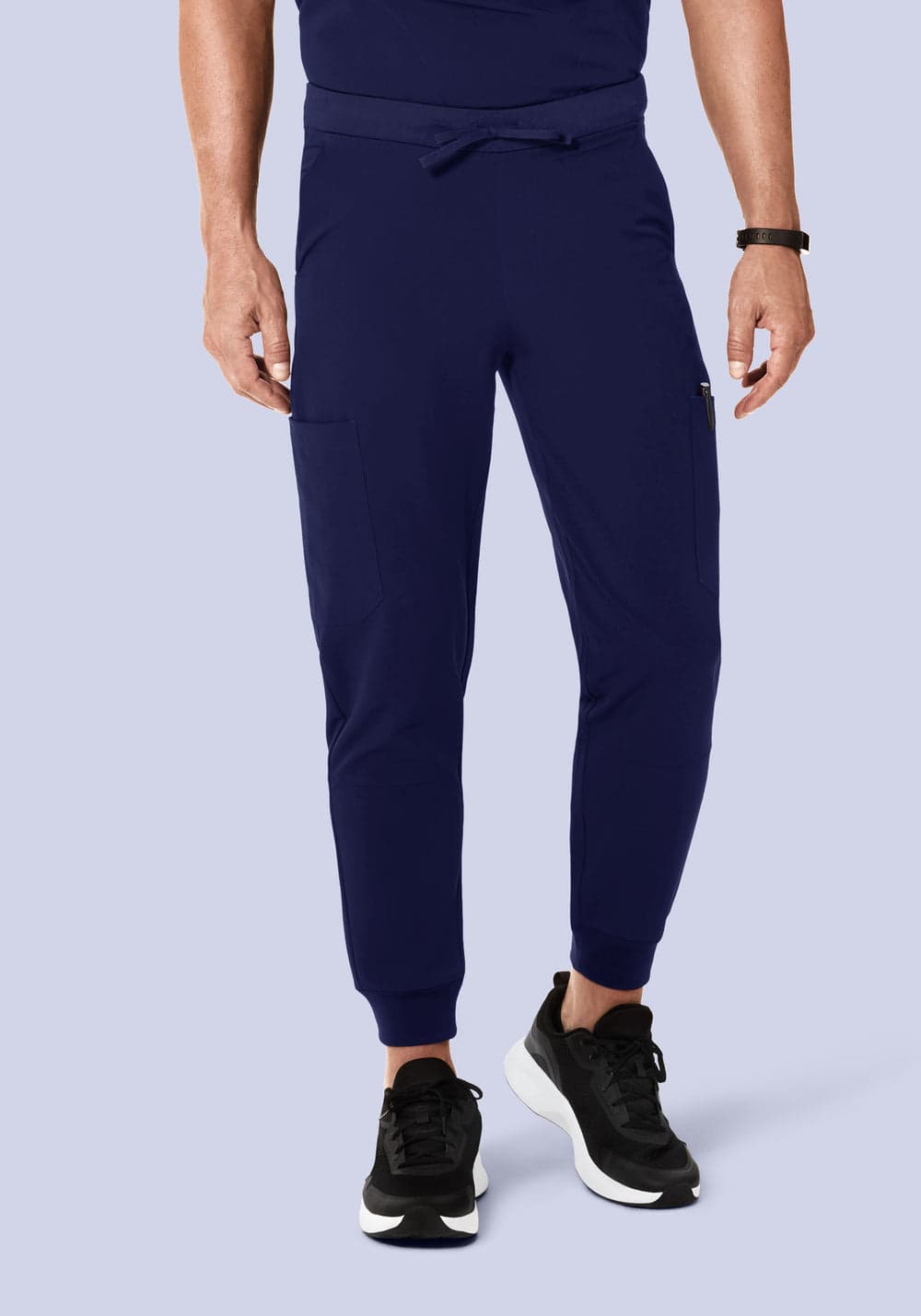 7 Cepli Jogger Scrub Pantolon — Lacivert