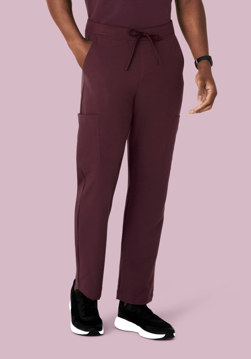 7 Cepli Kargo Scrub Pantolon — Merlot Bordosu