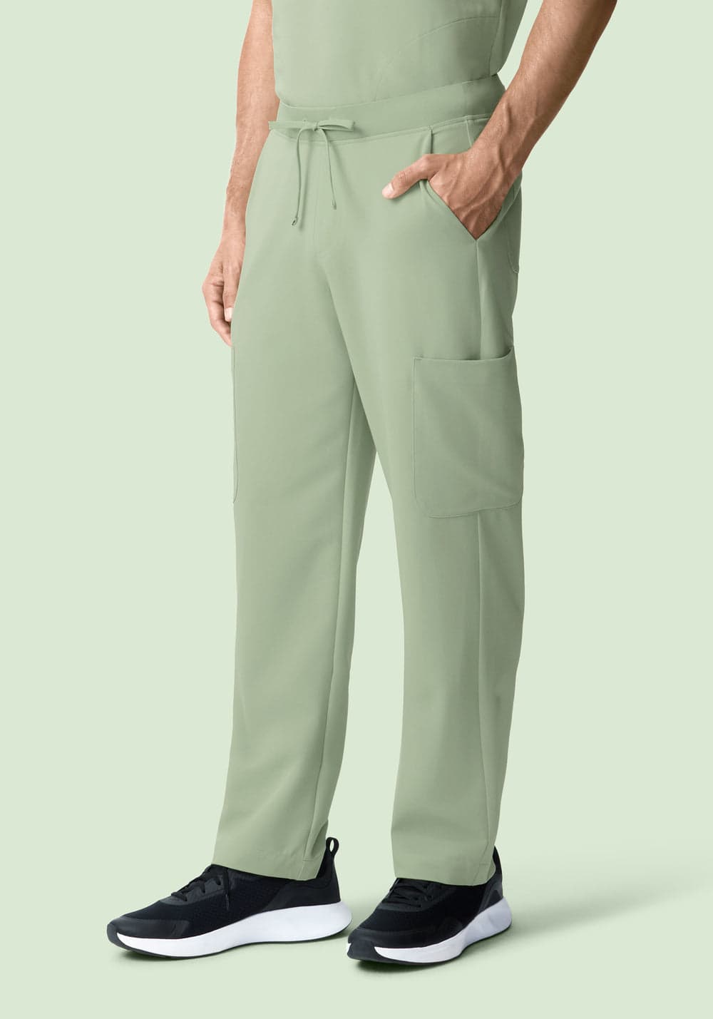 7 Cepli Kargo Scrub Pantolon — Yeşil Çay