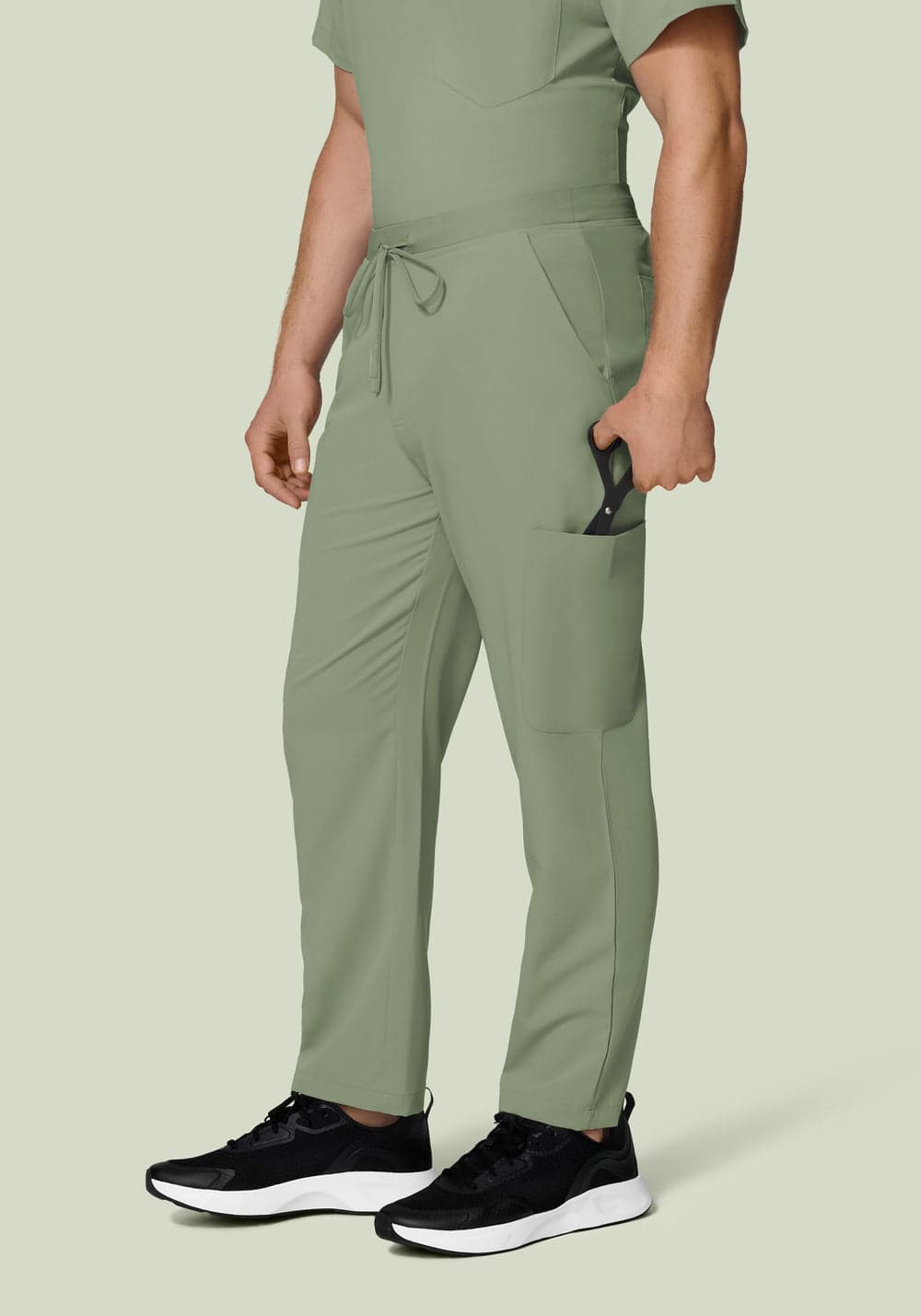 7 Cepli Kargo Scrub Pantolon — Soğuk Adaçayı