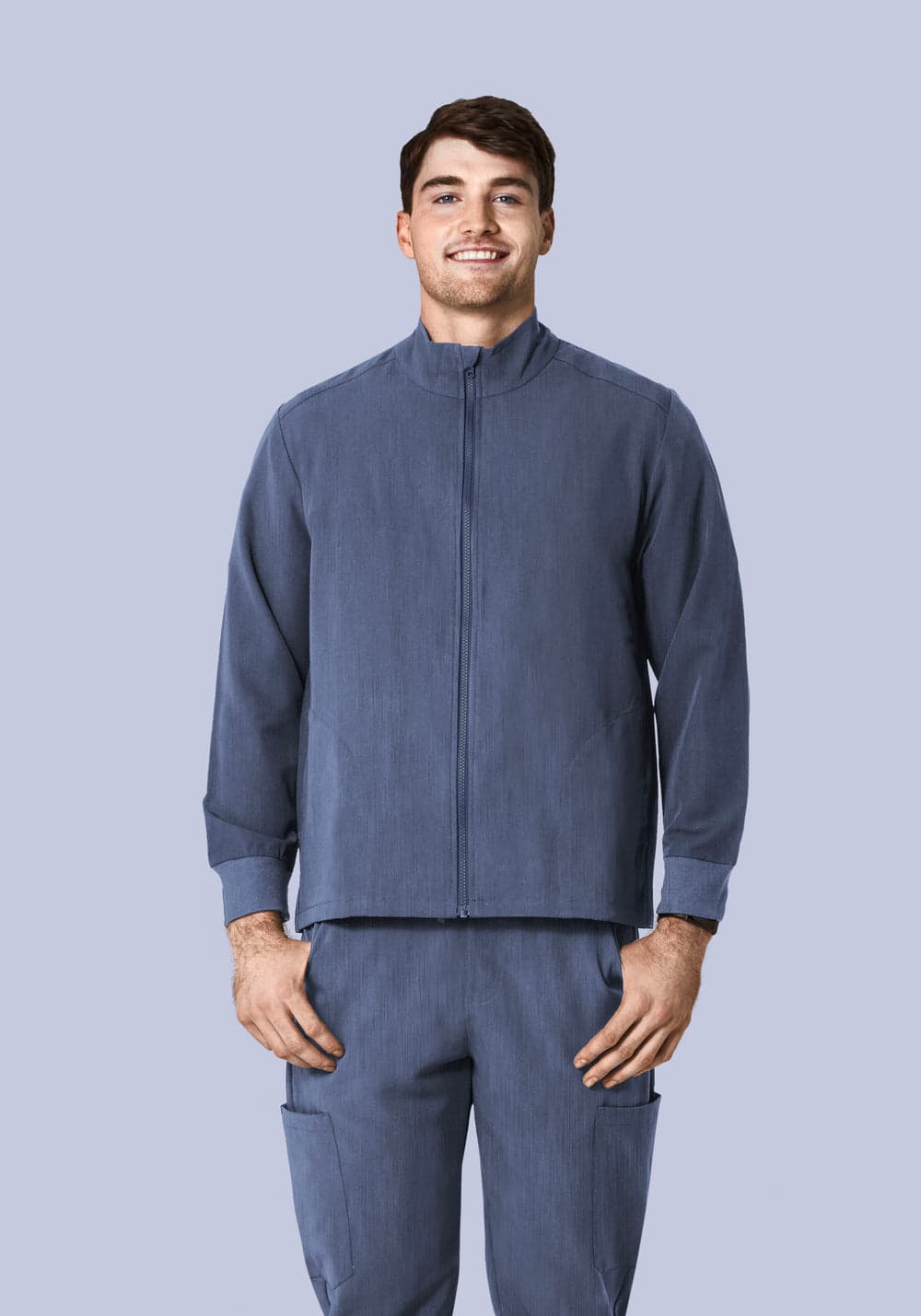 Erkek Modern Scrub Ceket — Kırçıllı Denim