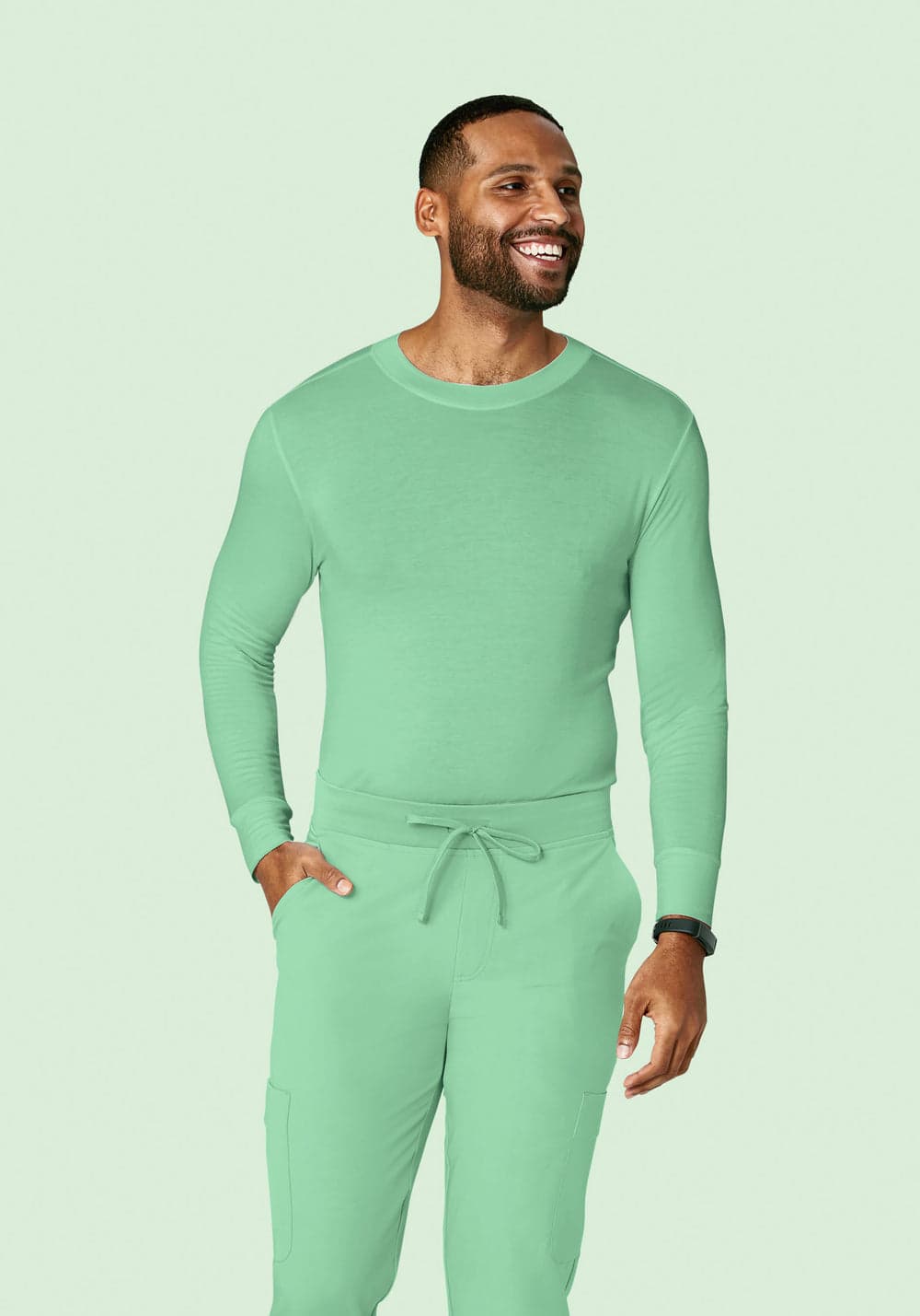 Erkek Scrub İçlik — Mint Yeşili