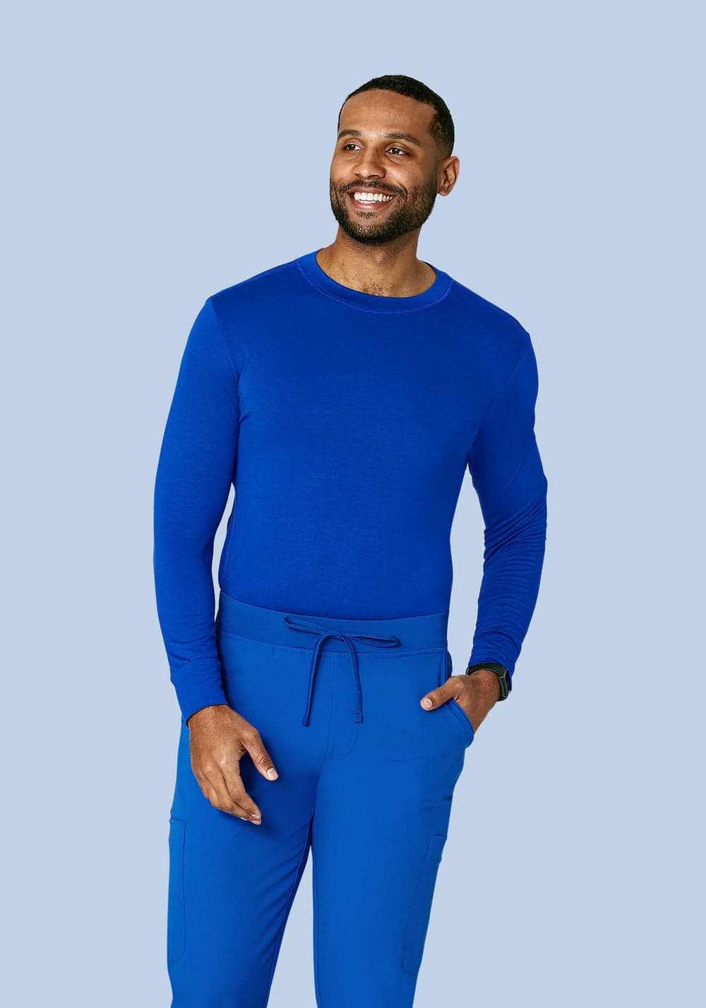 Erkek Scrub İçlik — Saks Mavisi