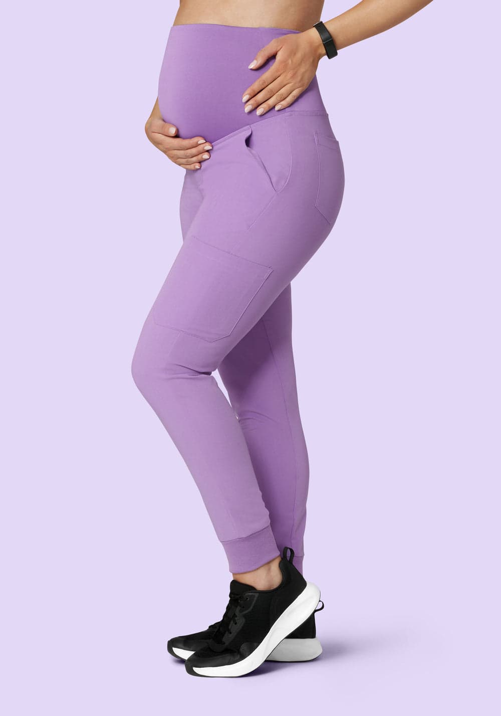 Hamile Jogger Scrub Pantolon — Lavanta