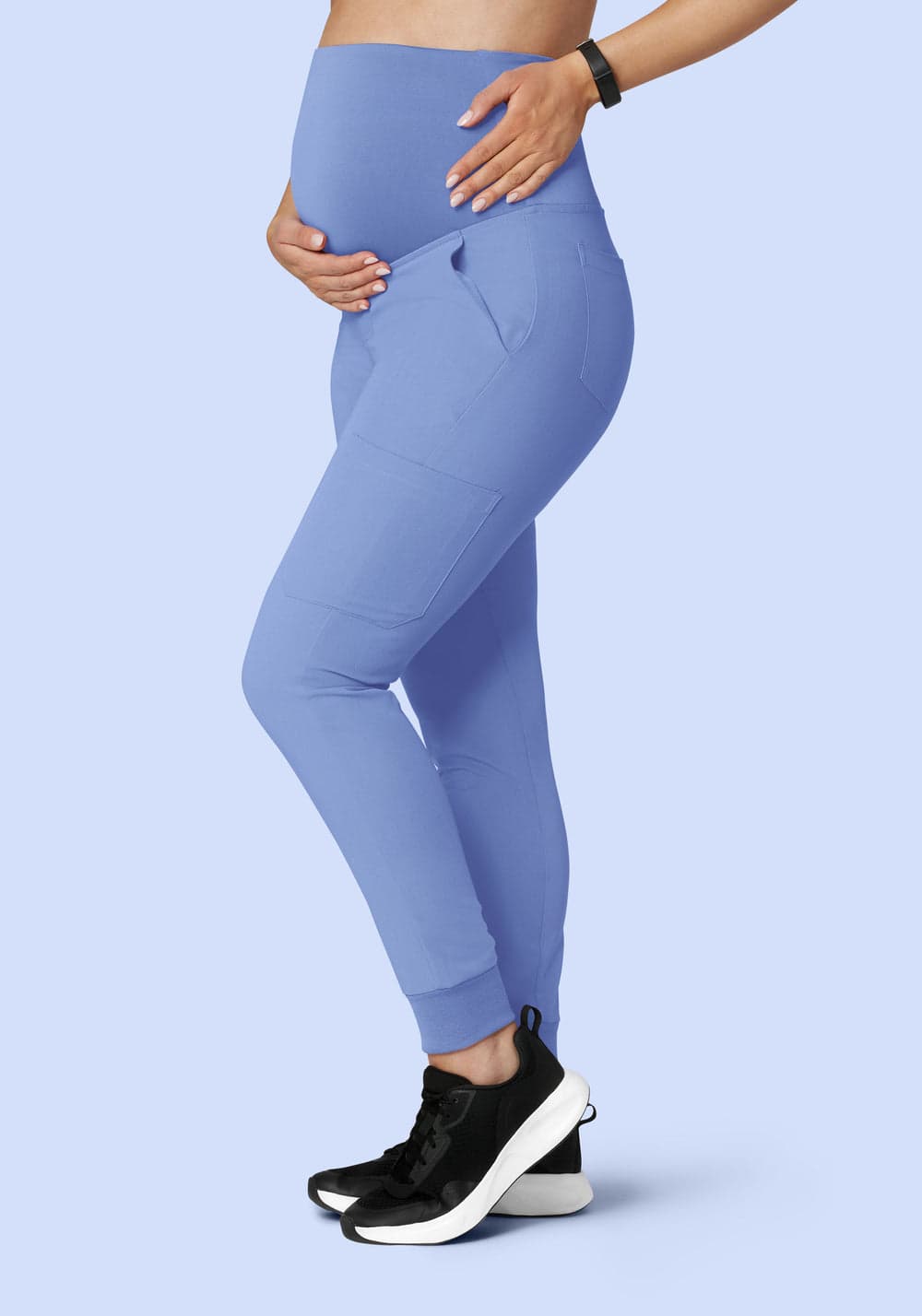 Hamile Jogger Scrub Pantolon — Kıyı Mavisi