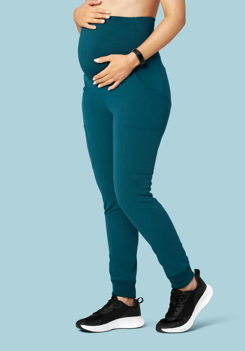 Hamile Jogger Scrub Pantolon — Karayip Mavisi
