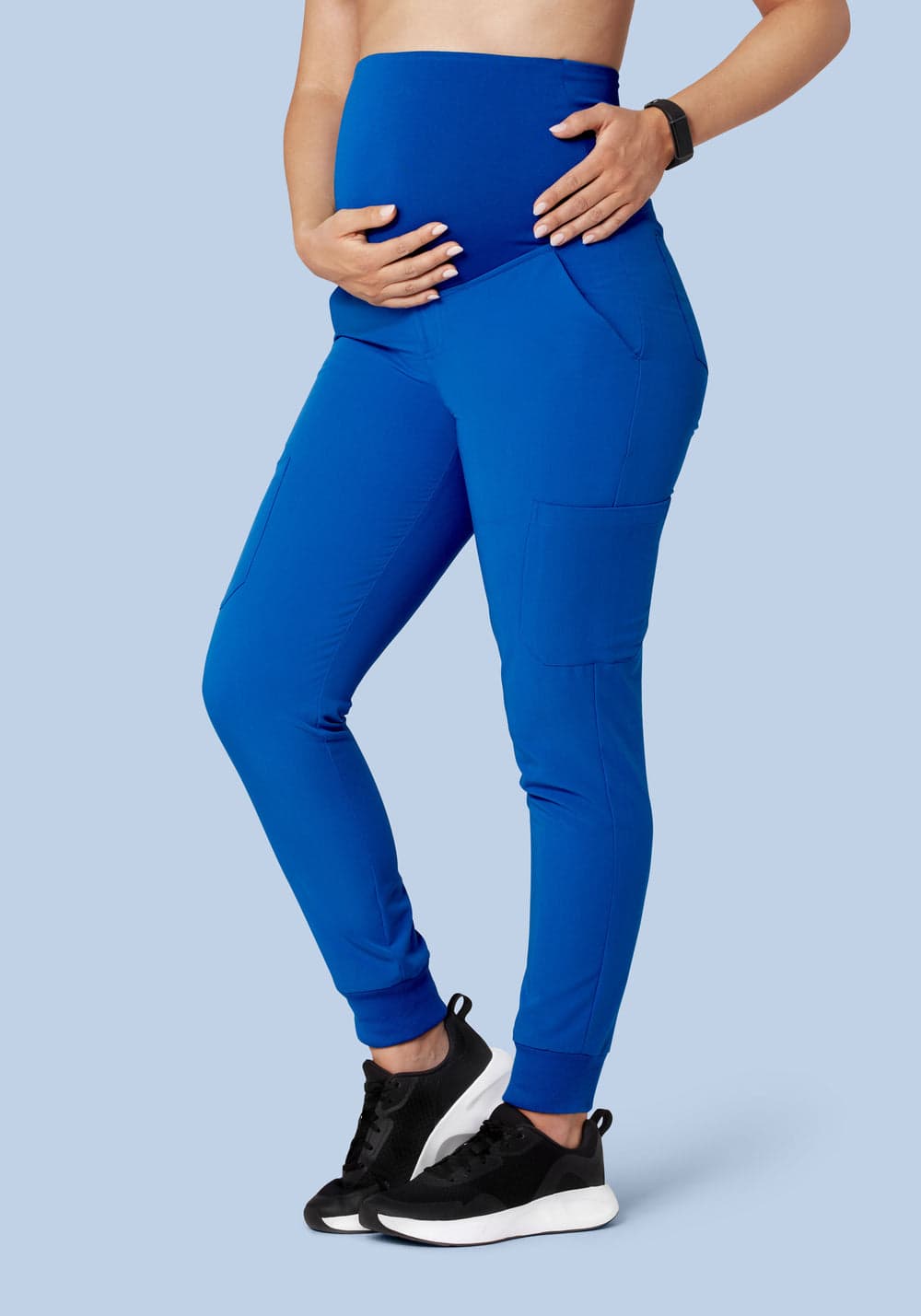 Hamile Jogger Scrub Pantolon — Saks Mavisi