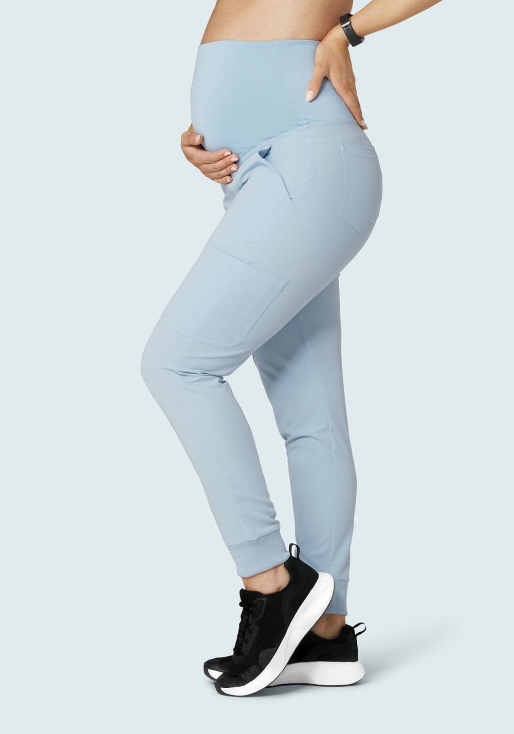 Hamile Jogger Scrub Pantolon — Pudra Mavisi
