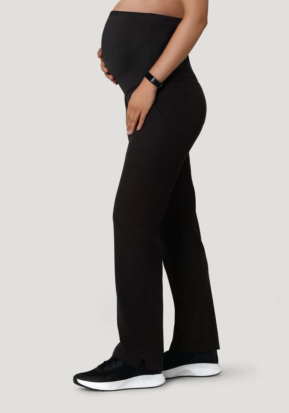 Hamile Kargo Scrub Pantolon — Siyah