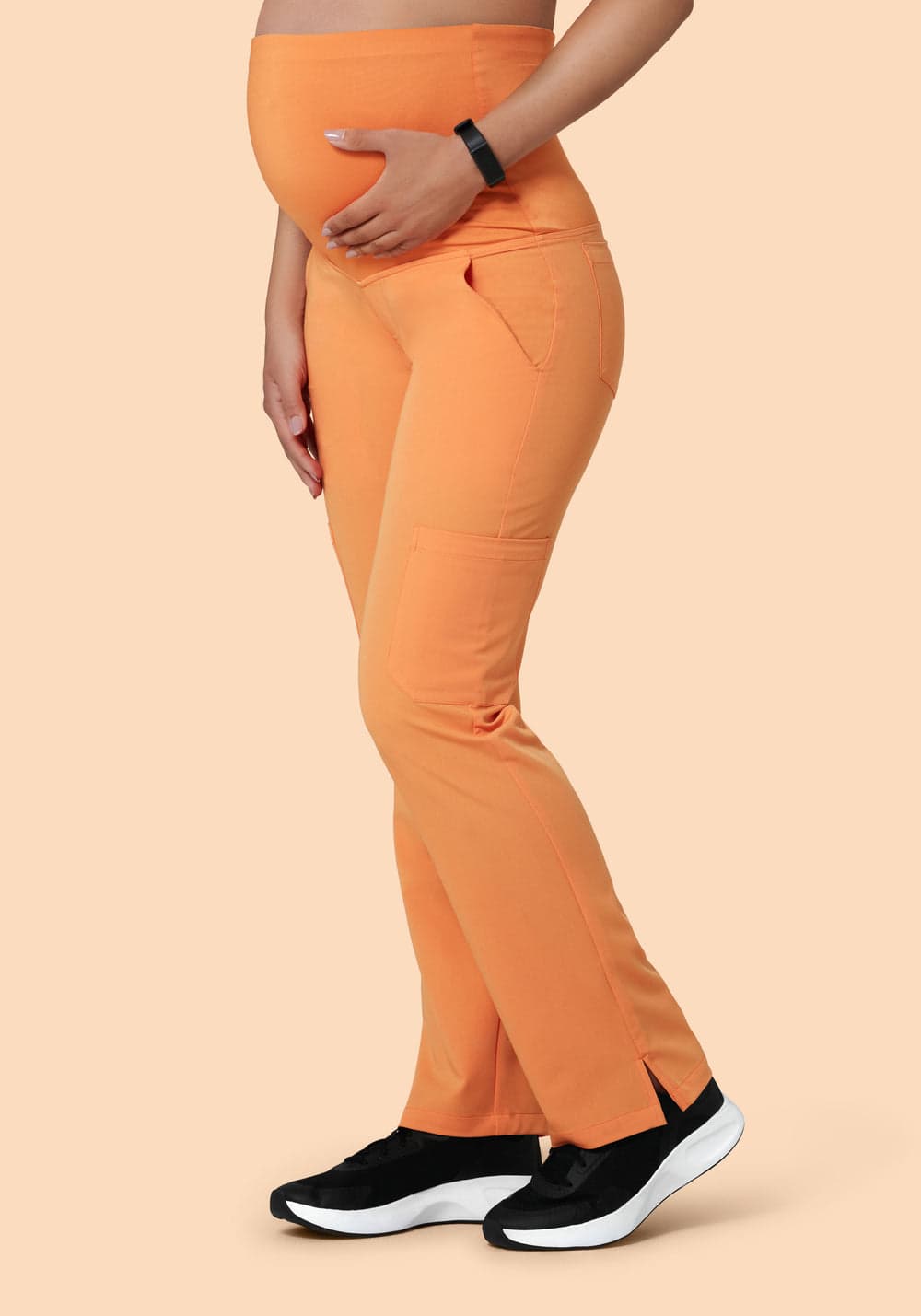 Hamile Kargo Scrub Pantolon — Kavun