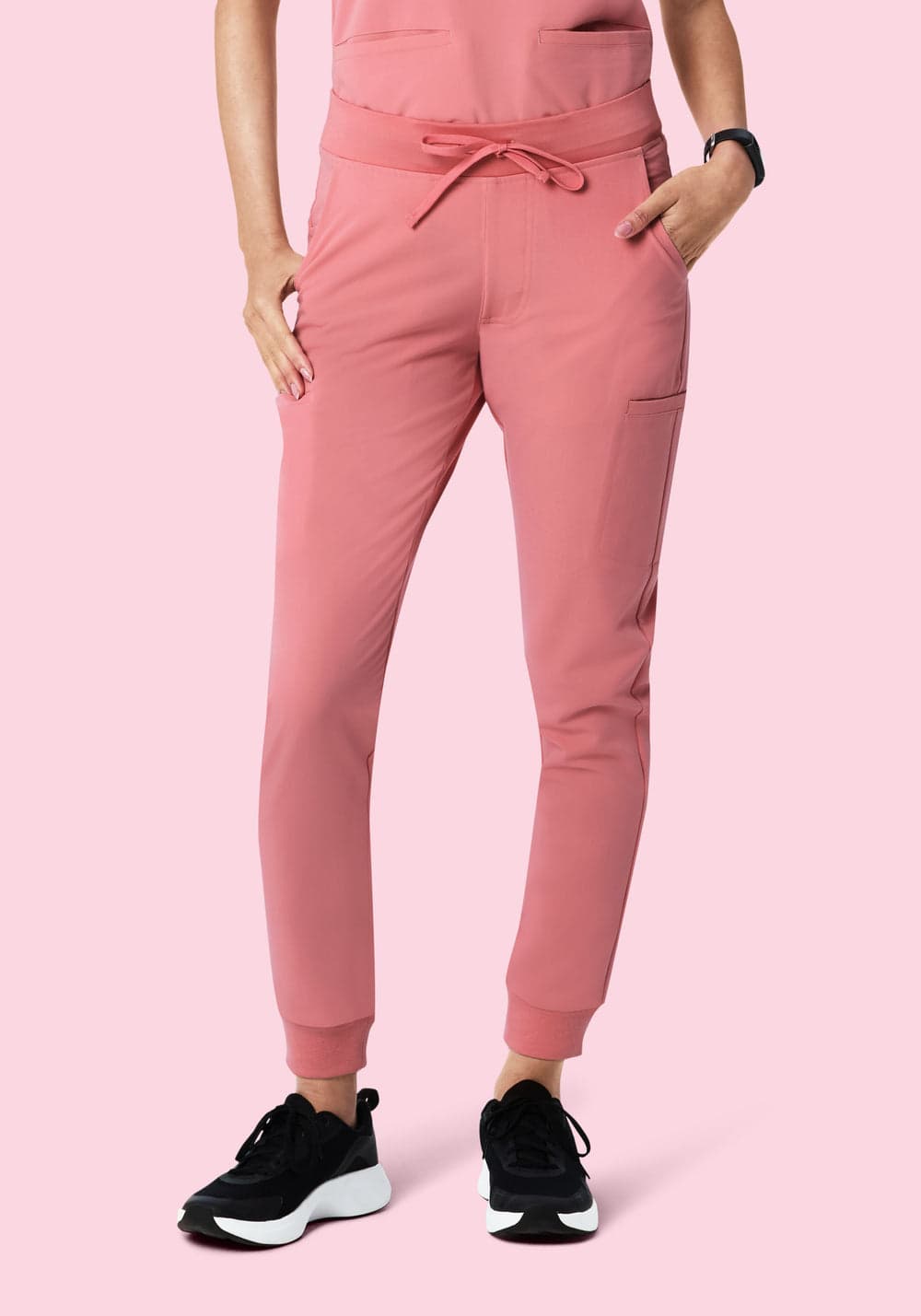 11 Cepli Jogger Scrub Pantolon — Şakayık Pembesi