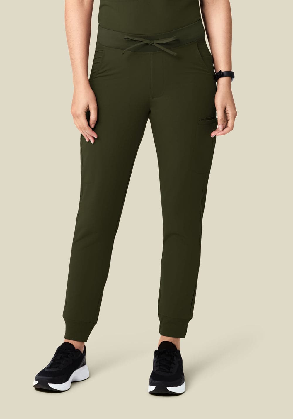 11 Cepli Jogger Scrub Pantolon — Zeytin Yeşili