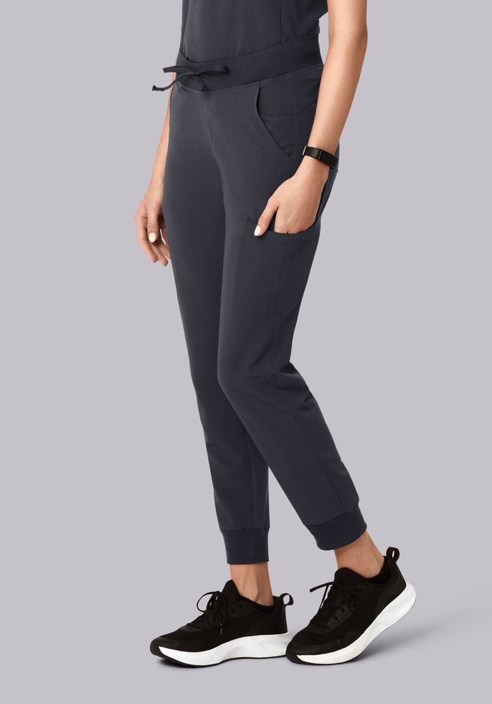 11 Cepli Jogger Scrub Pantolon — Kurşun Grisi