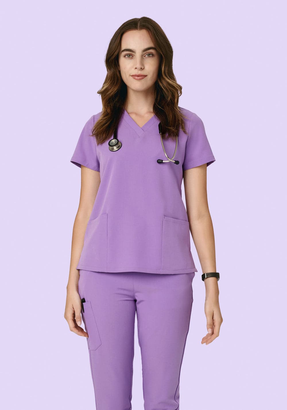 6 Cepli Scrub Üst — Lavanta