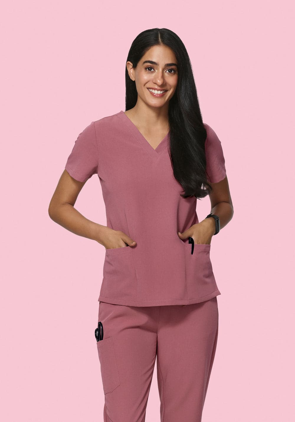6 Cepli Scrub Üst — Lila