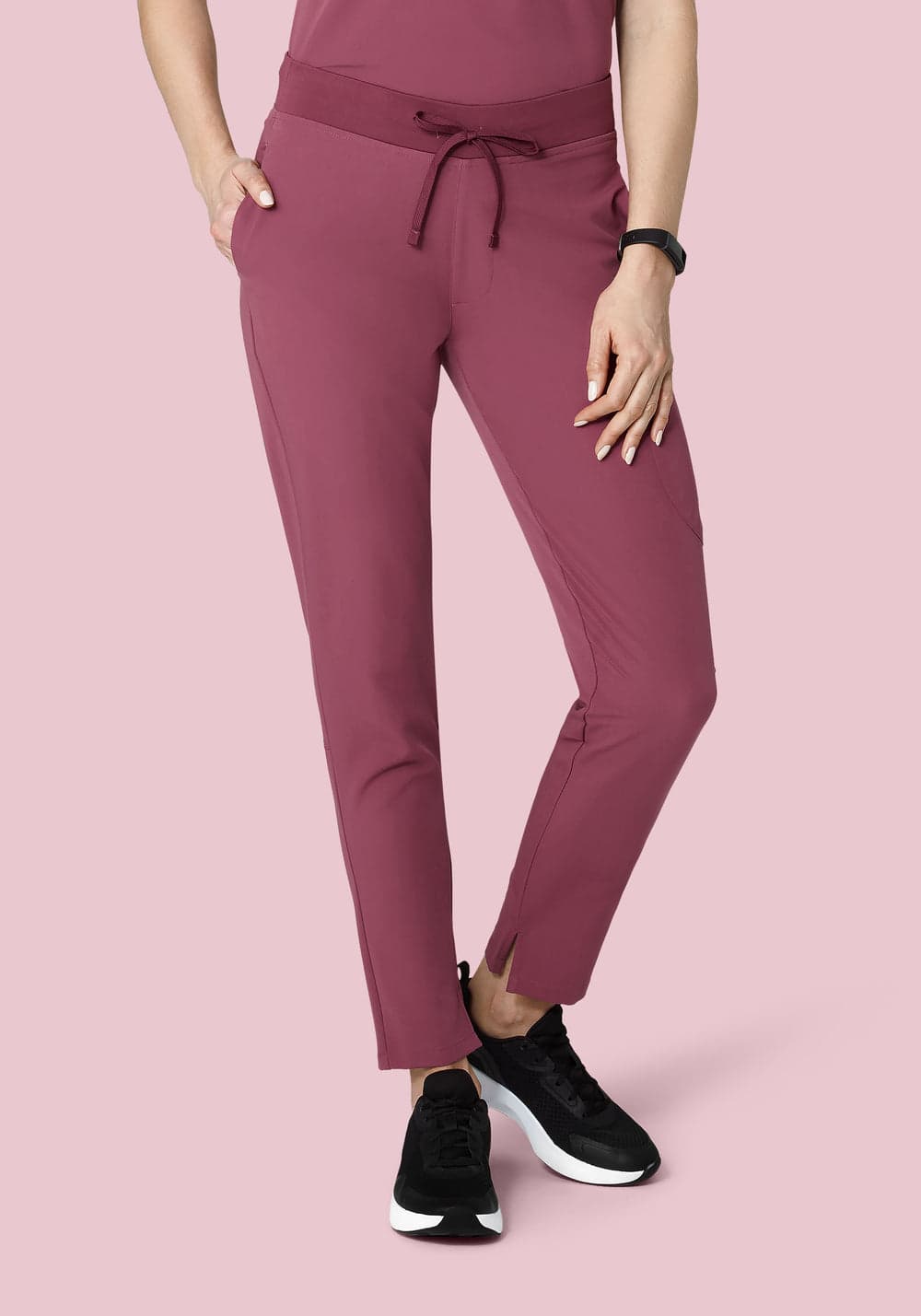 6 Cepli Slim Scrub Pantolon — Koyu Leylak