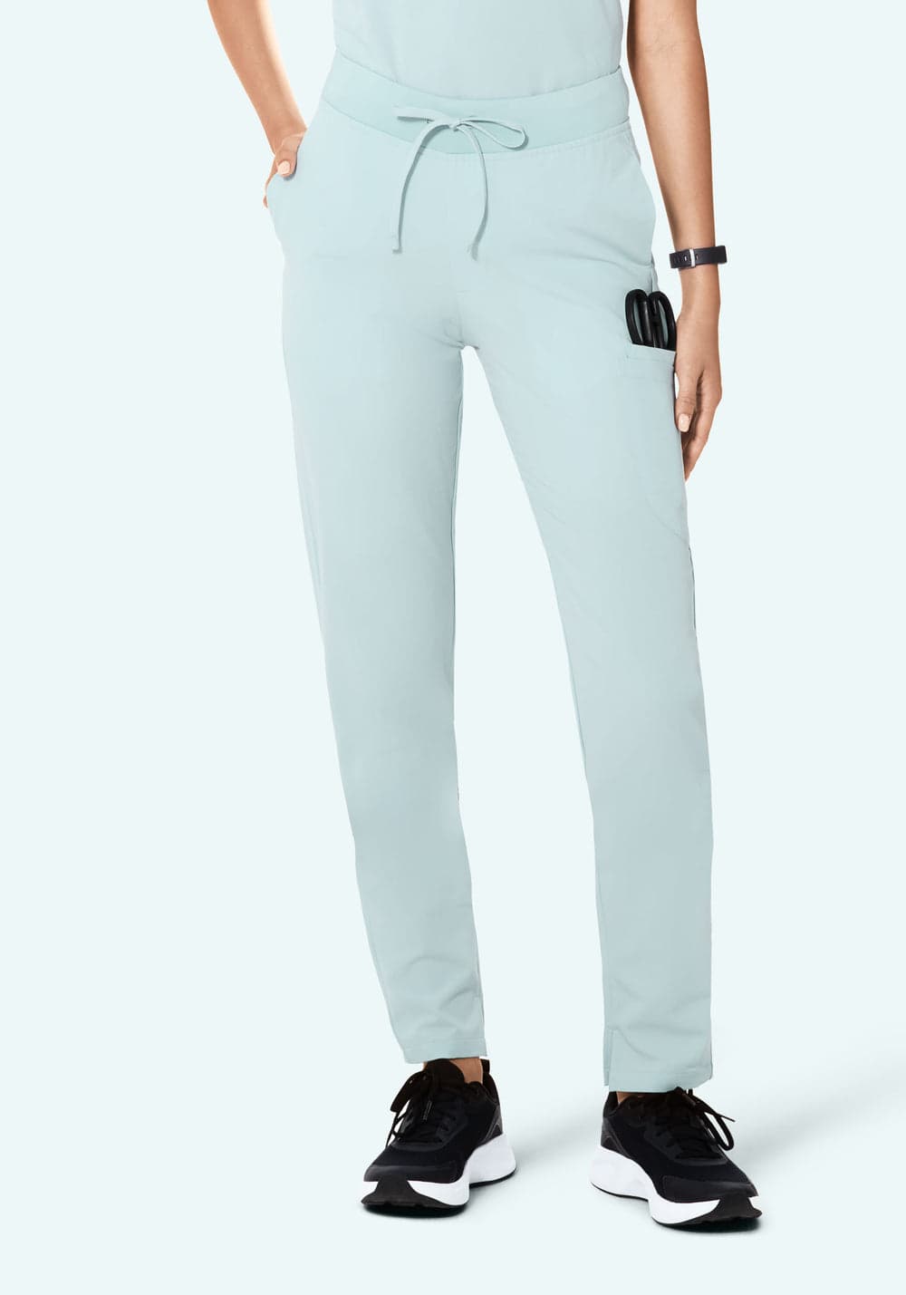 6 Cepli Slim Scrub Pantolon — Açık Mavi