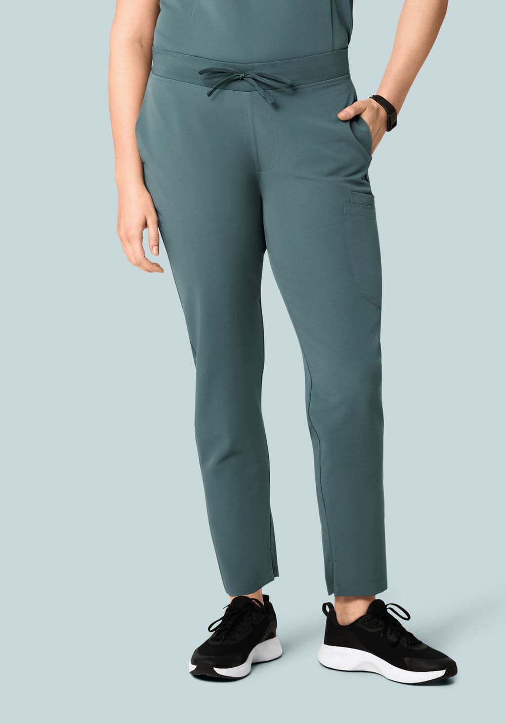 6 Cepli Slim Scrub Pantolon — Fırtına Grisi