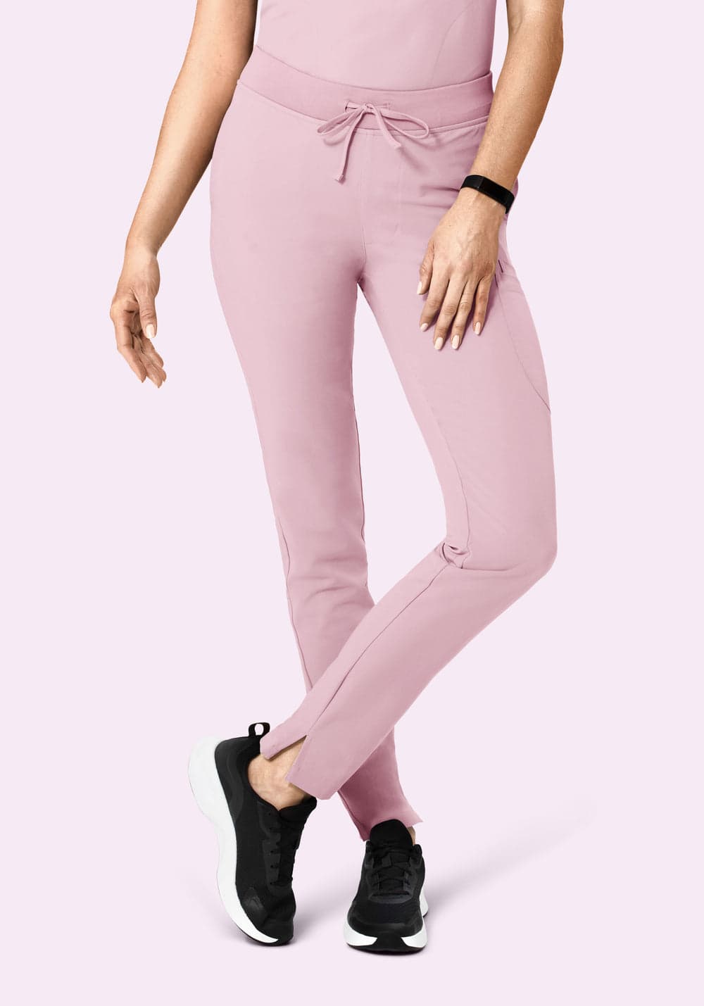 6 Cepli Slim Scrub Pantolon — İnci Pembesi