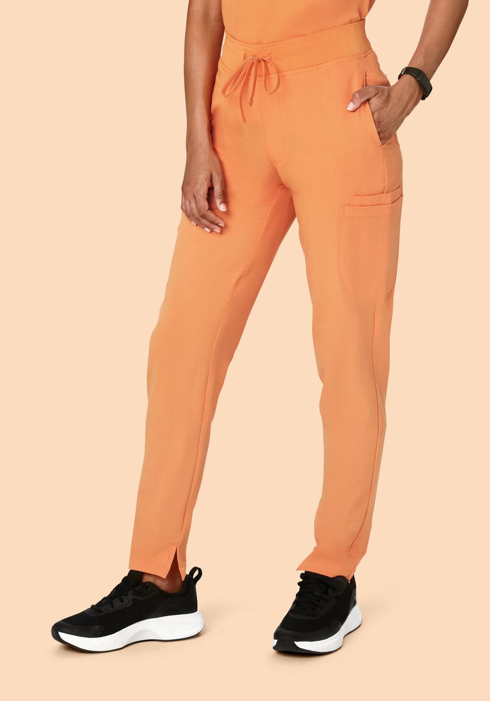6 Cepli Slim Scrub Pantolon — Kavun