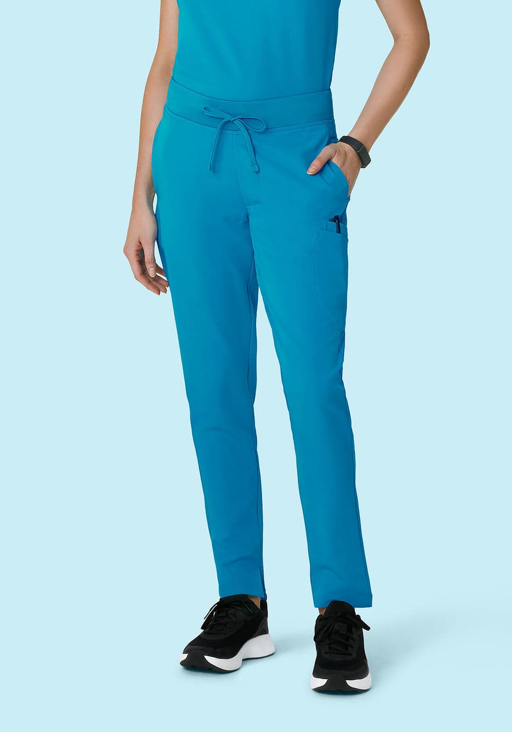 6 Cepli Slim Scrub Pantolon — Azur Mavisi