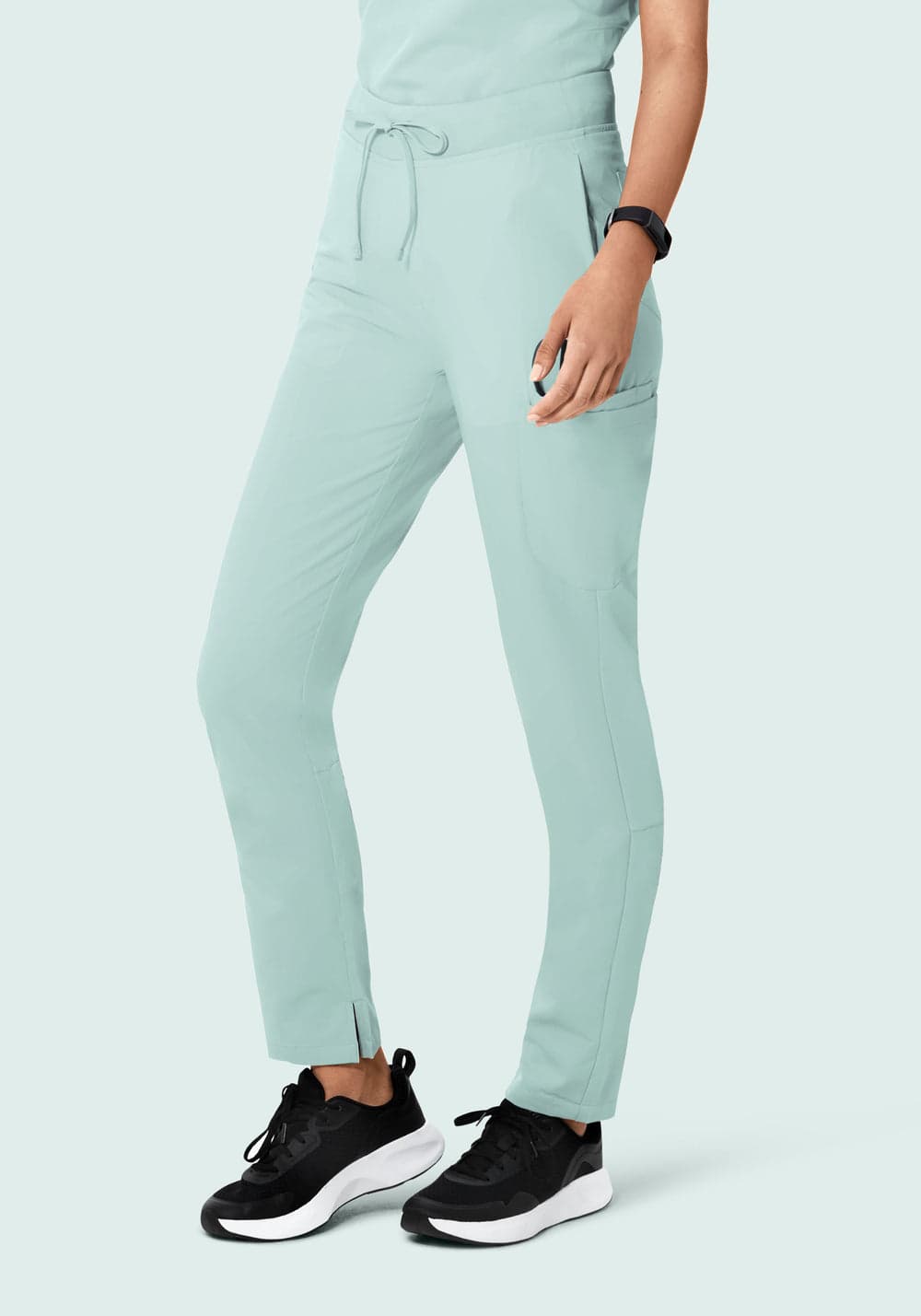 6 Cepli Slim Scrub Pantolon — Gümüş Mavisi