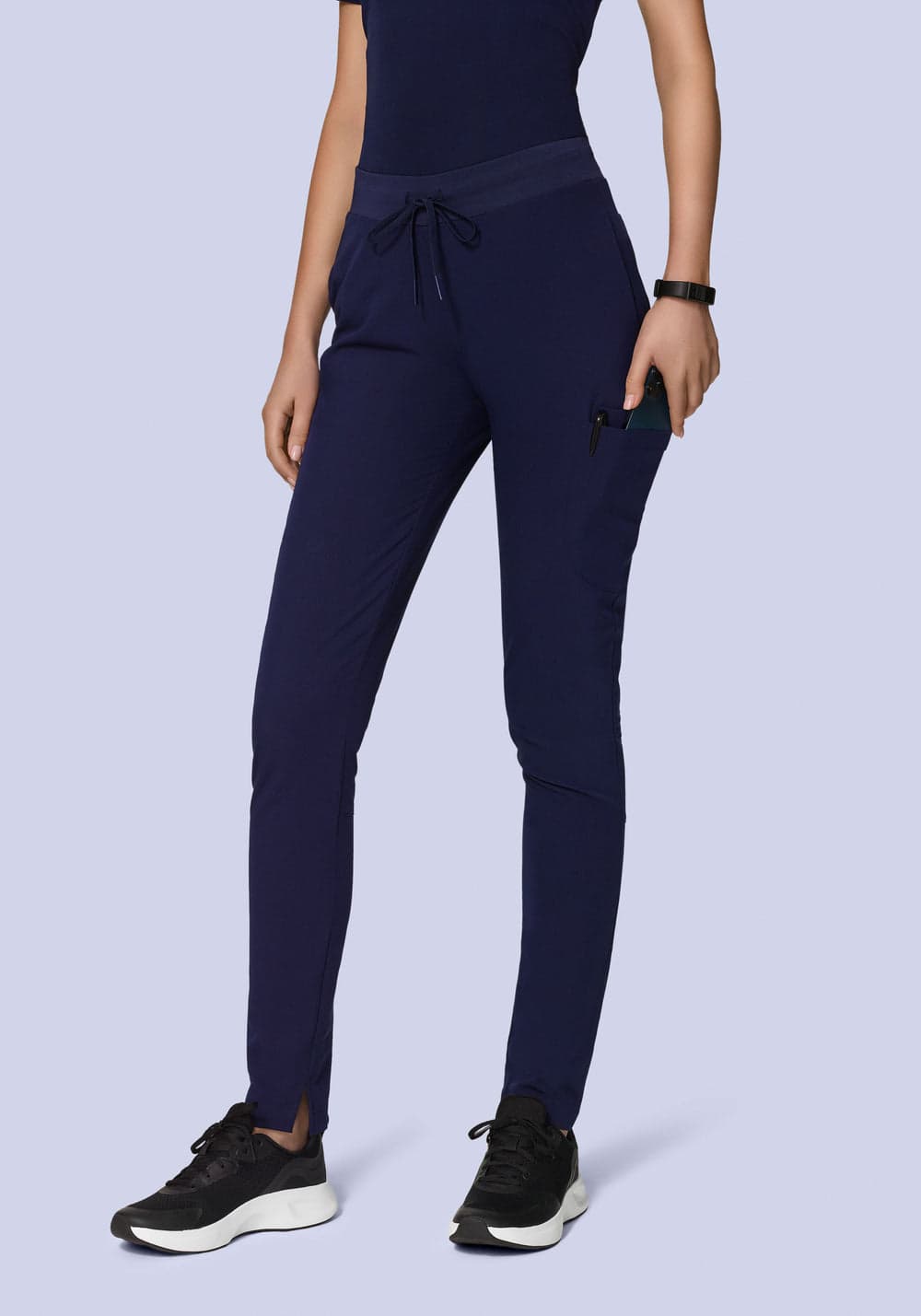 6 Cepli Slim Scrub Pantolon — Lacivert