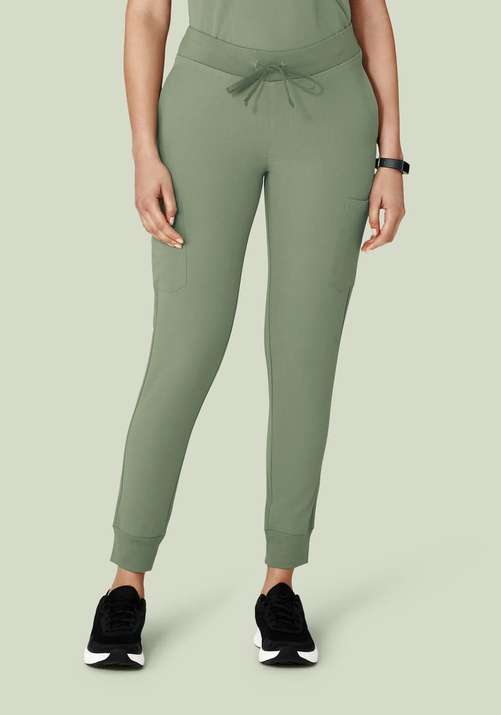 9 Cepli Jogger Scrub Pantolon — Soğuk Adaçayı