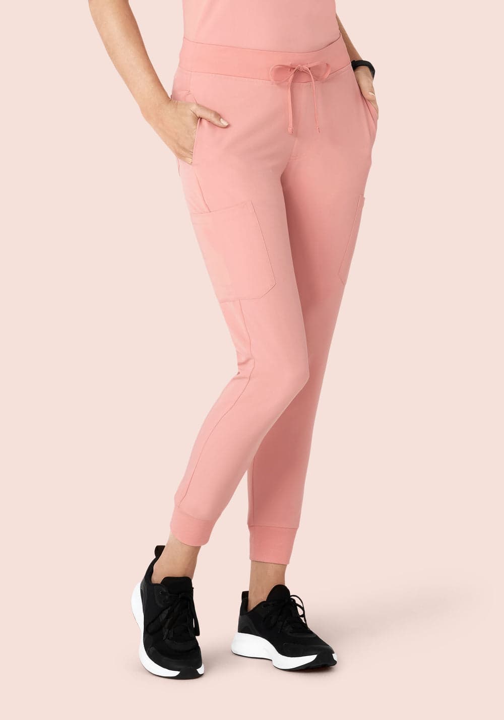 9 Cepli Jogger Scrub Pantolon — Gül Kurusu