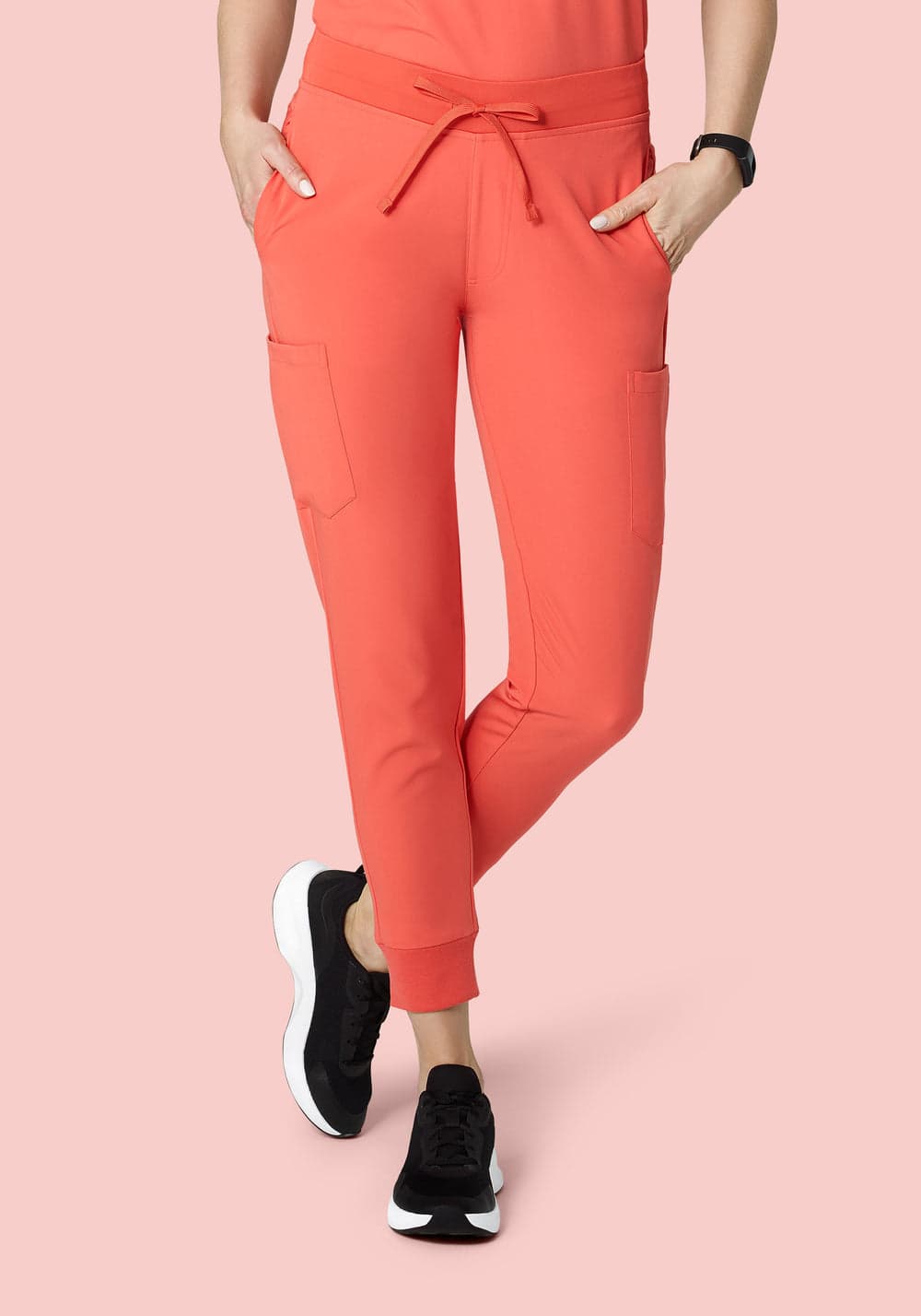 9 Cepli Jogger Scrub Pantolon — Mercan