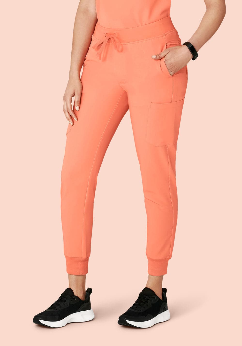 9 Cepli Jogger Scrub Pantolon — Şeftali