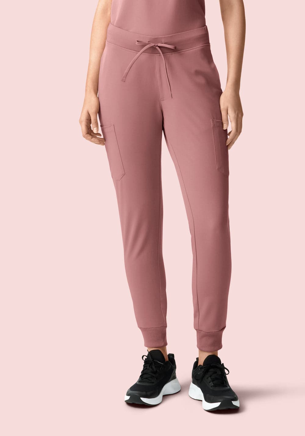 9 Cepli Jogger Scrub Pantolon — Kızıl Kahve