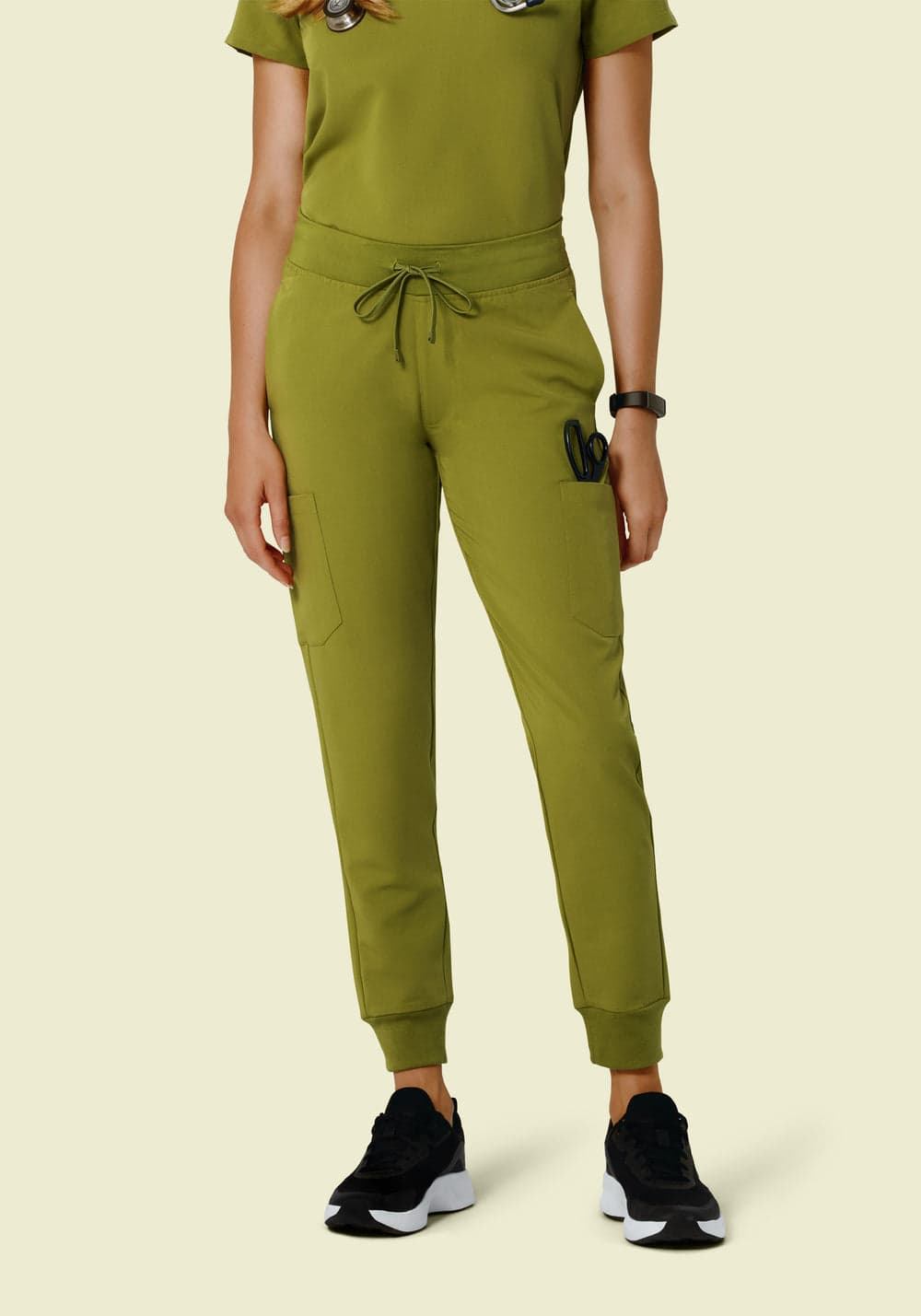 9 Cepli Jogger Scrub Pantolon — Avokado