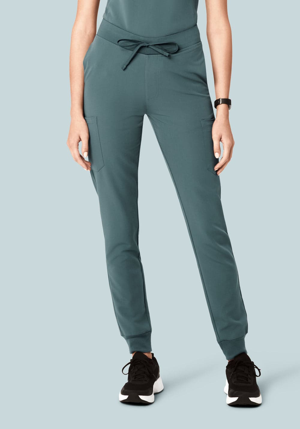 9 Cepli Jogger Scrub Pantolon — Fırtına Grisi