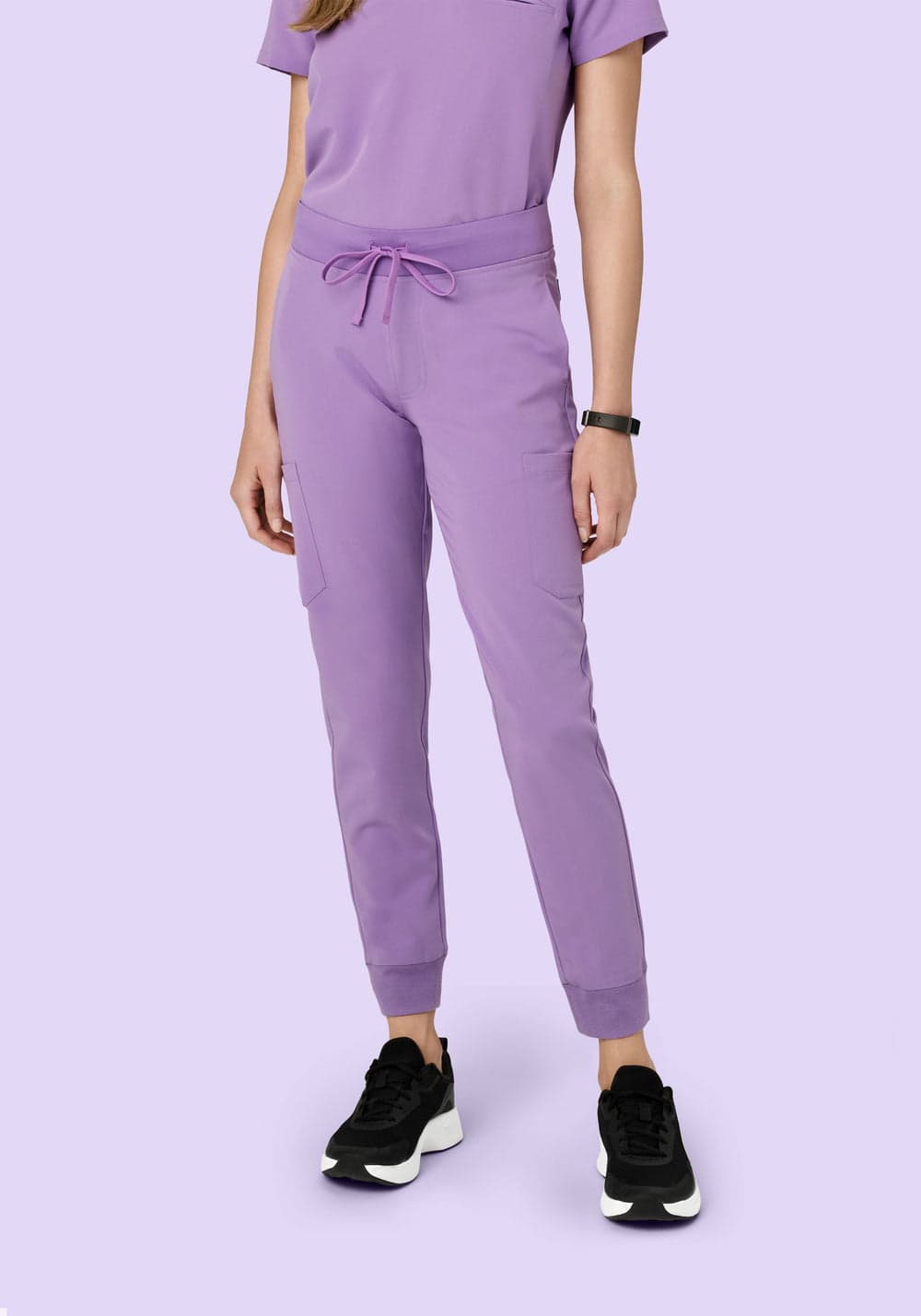 9 Cepli Jogger Scrub Pantolon — Lavanta