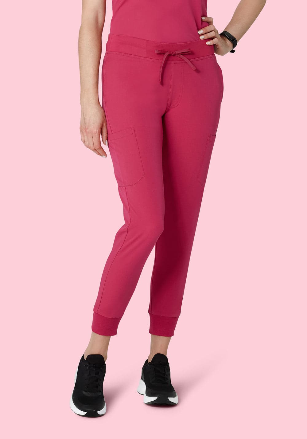 9 Cepli Jogger Scrub Pantolon — Koyu Macenta