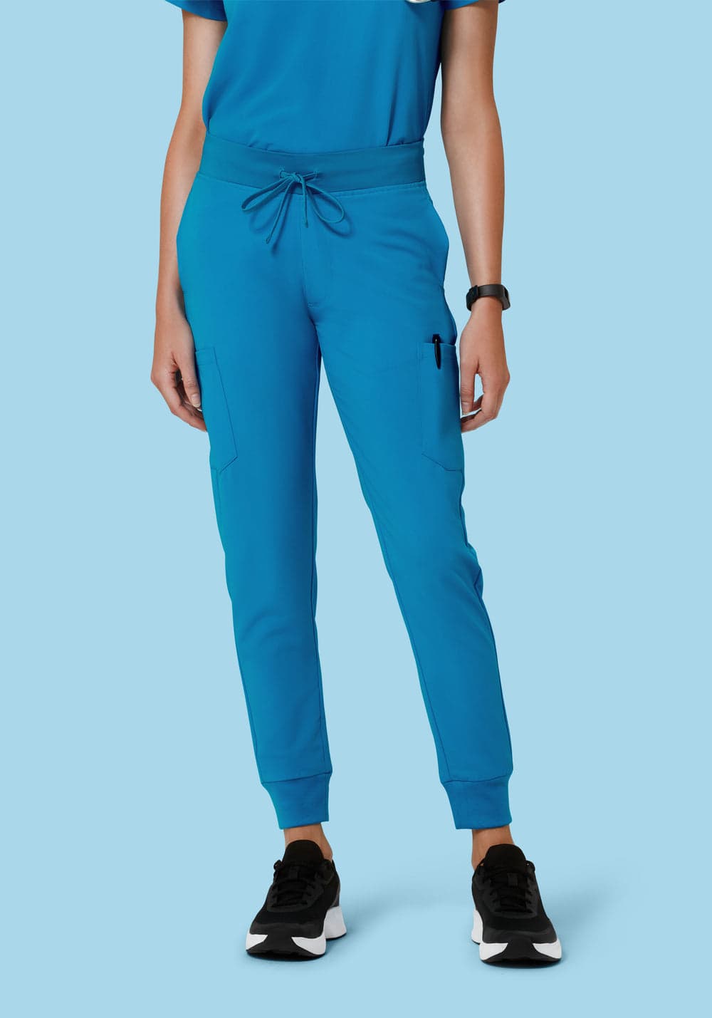 9 Cepli Jogger Scrub Pantolon — Elektrik Mavisi