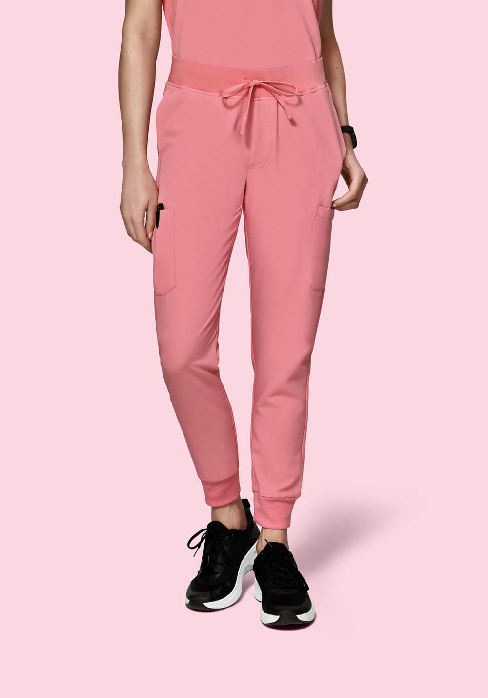 9 Cepli Jogger Scrub Pantolon — Şakayık Pembesi
