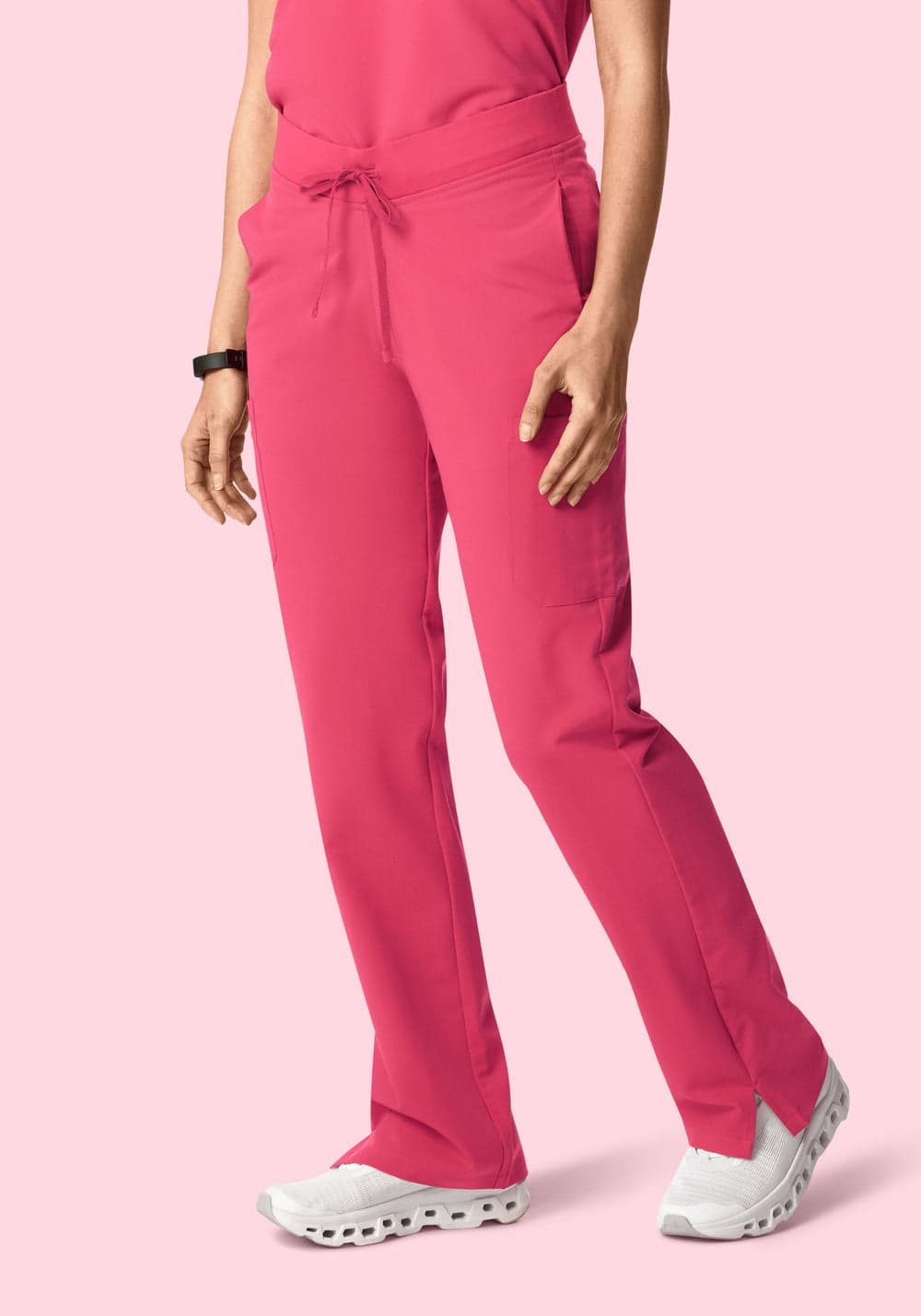 9 Cepli Kargo Scrub Pantolon — Karmen Kırmızısı