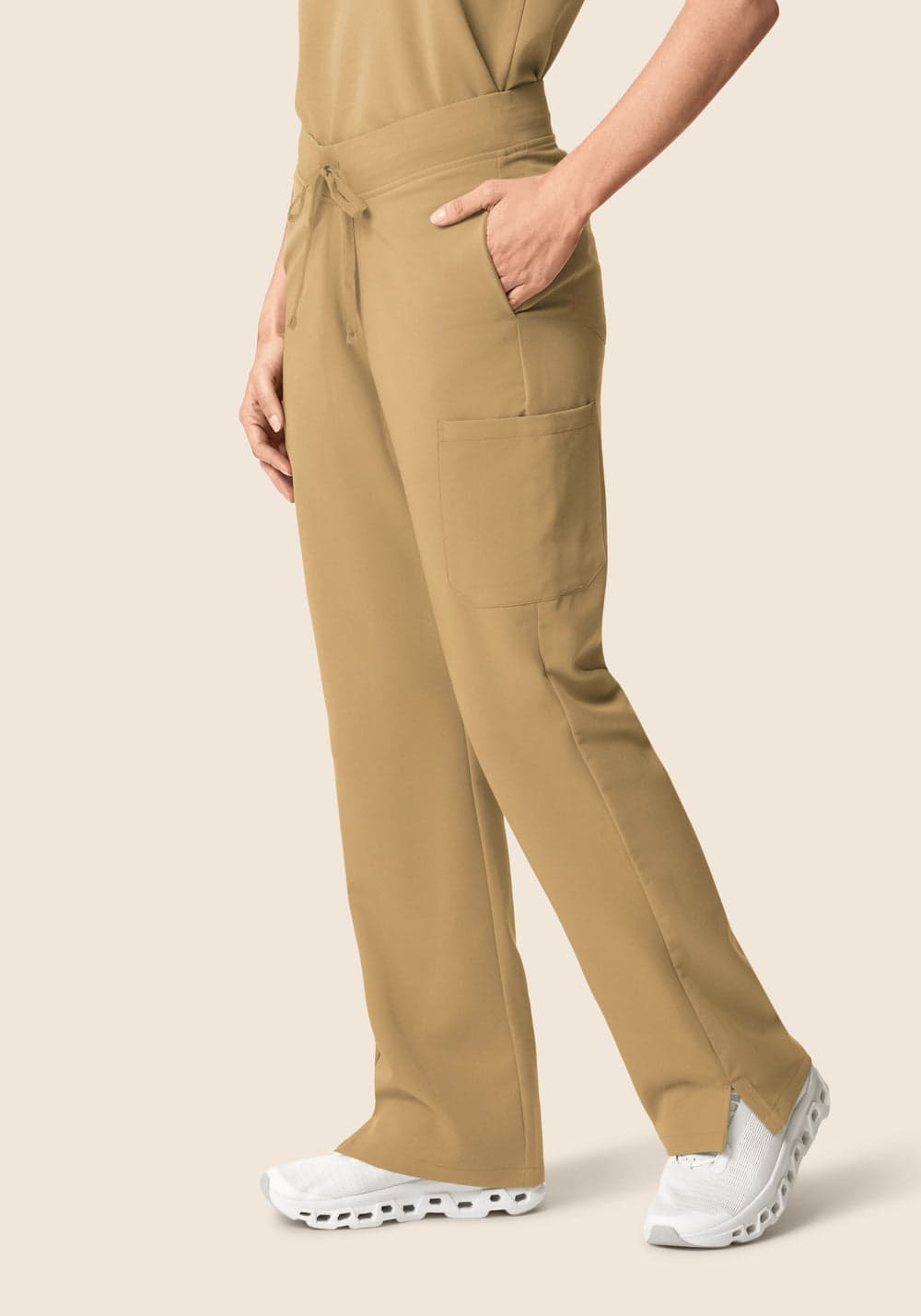 9 Cepli Kargo Scrub Pantolon — Latte