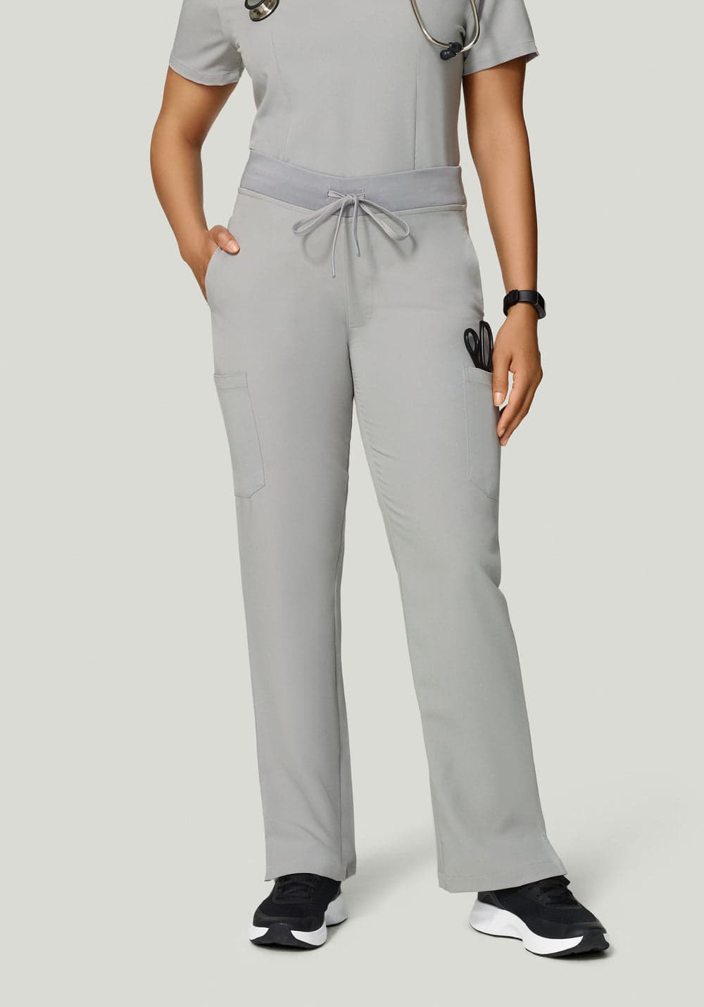 9 Cepli Kargo Scrub Pantolon — Bulut Grisi