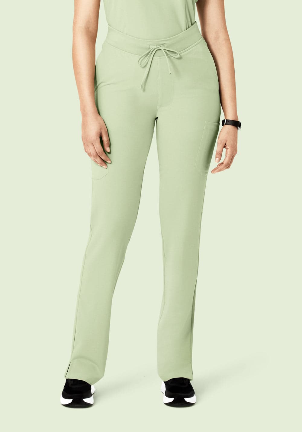 9 Cepli Kargo Scrub Pantolon — Matcha Yeşili