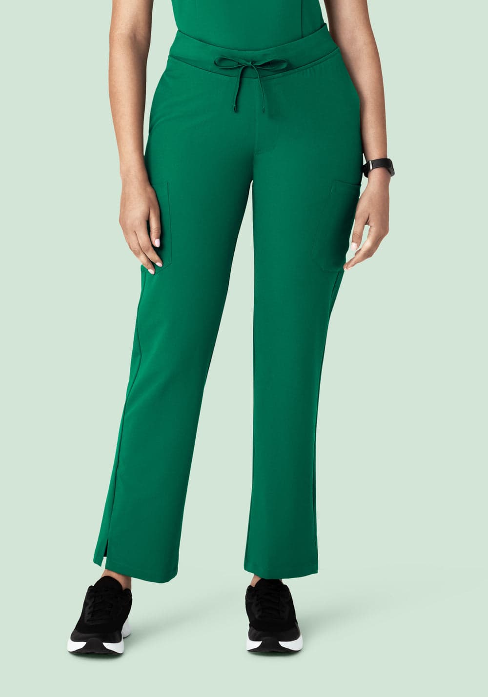 9 Cepli Kargo Scrub Pantolon — Orman Yeşili